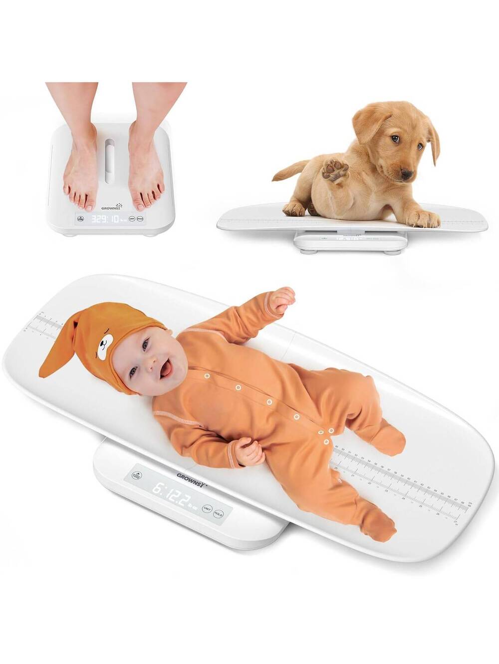 Baby Scale Multifunct. Baby Weight Scale Pet Puppy Cat Adult Scale Up to 330lbs